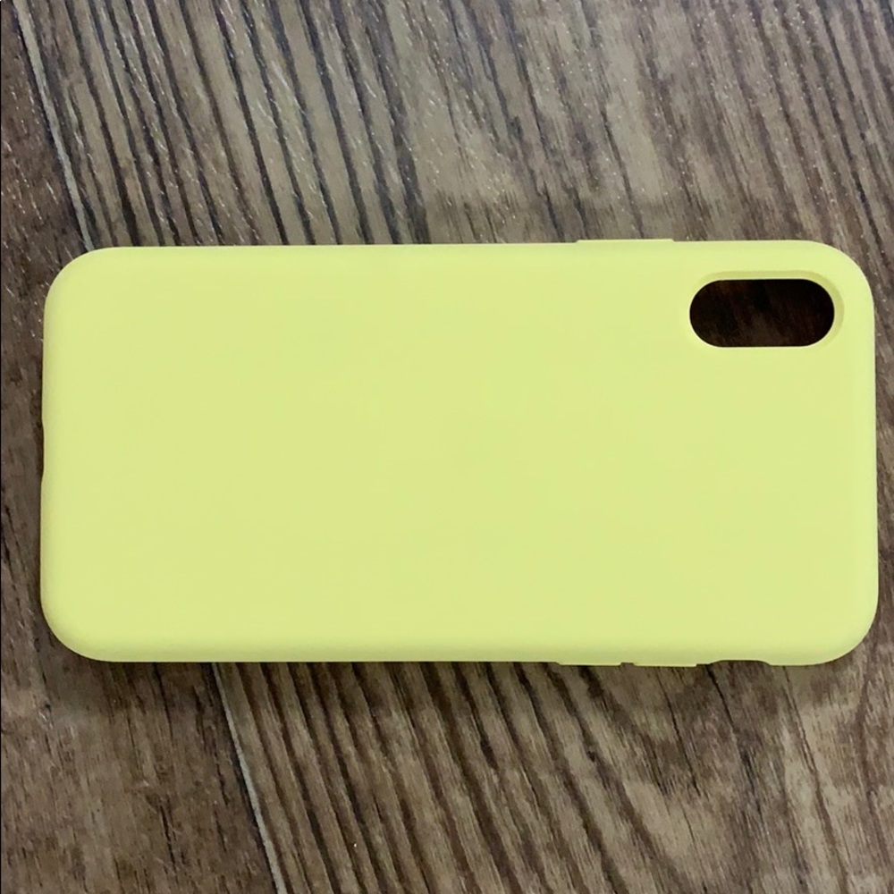 Yellow iPhone XS silicone case